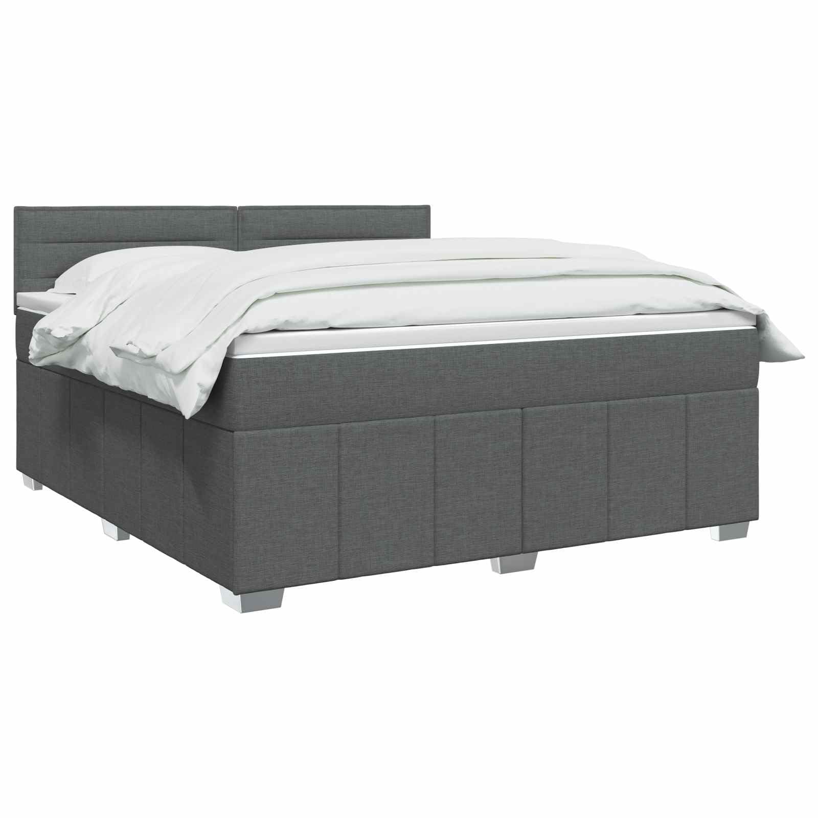 Boxspringbett mit Matratze dunkelgrau 160 x 200 cm