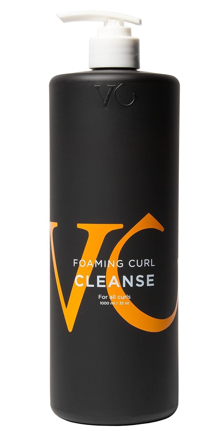 VICIOUS CURL Foaming Curl Cleanse – Sulfate-Free Shampoo for Curly & Wavy Hair, Curl Types 2C 3A 3B 3C 4A 4B, CGM Approved – Frizz Control, Moisturizing, Paraben-Free, Silicone-Free, 12 Fl Oz
