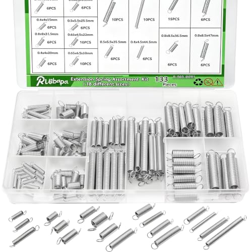 133PCS Extension Spring Assortment Kit 18 Different Sizes