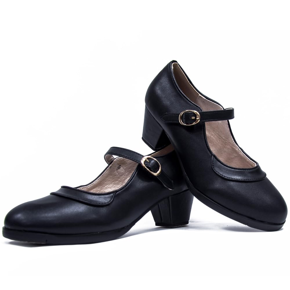 Zapatos de Baile Flamenco Doble Suela con tacón Cubano