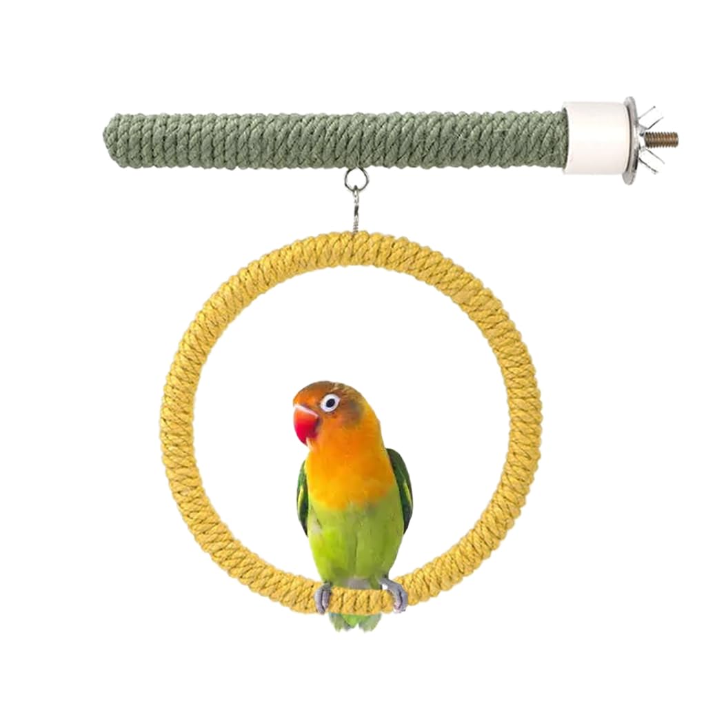 Parrot Swing Perch Hammock Cage Playground Bird Playing Standing Rod Chewing Bite Toy for Budgie Lovebird Cockatoo