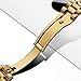 ROUHO Cierre Desplegable Correa de Reloj Hombre Acero Inoxidable Sólido Brazalete Reloj Accesorios para Rolex-Plata Oro 17mm Imagen de ROUHO Cierre Desplegable Correa de Reloj Hombre Acero Inoxidable Sólido Brazalete Reloj Accesorios para Rolex-Plata Oro 17mm