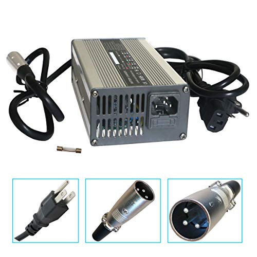 24V 5A Battery Charger with 3-Pin XLR Connector for Wheelchairs, Pride Mobility, Jazzy