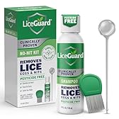 LiceGuard No-Nit Kit, Lice Treatment for Kids and Adults, Includes 1 x Head Lice Shampoo, 4 Fl Oz, 1 x Nit Comb & 1 x Magnifying Pick, Gentle, Hypoallergenic & Effective on Super Lice