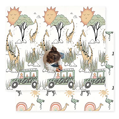 Image of JumpOff Jo Baby Play Mat - Large Folding Foam Play Mat for Infants, Babies, Toddlers, Waterproof, Double-Sided (70" x 59")