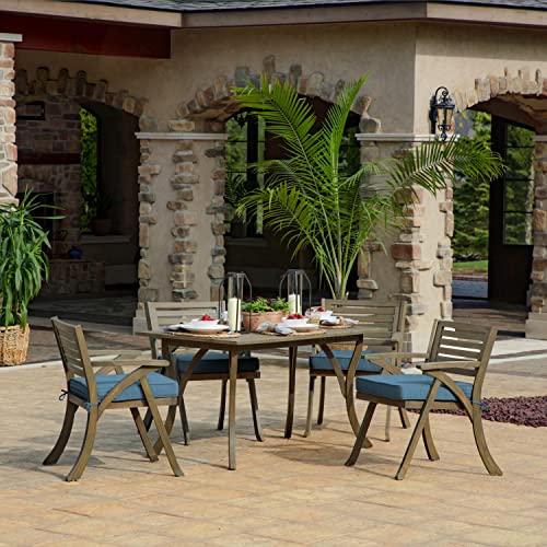 Arden Selections Profoam Essentials Outdoor Seat Cushion 20 X 20, French Blue Texture #TOP4