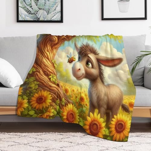 Couverture polaire âne douce en flannel, un plaid de lit idéal à offrir - 3