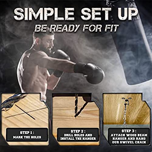 image for Yes4All, Heavy Duty Swing Hanger For Punching Bag - Heavy Bag Hanger -