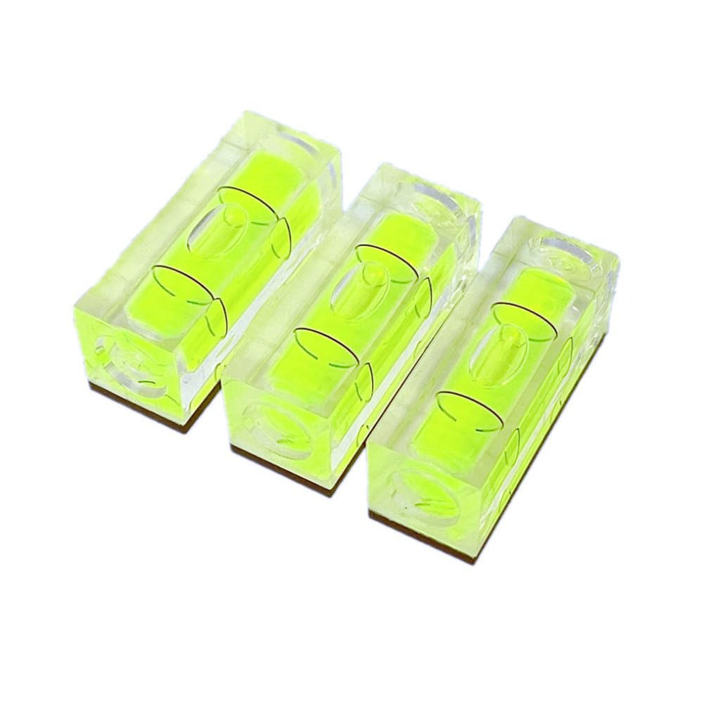 3Pcs Magnetic Small Bubble Levels 40x15x17mm Mini Square Bubble Spirit Level Measuring Layout Tools (40mm)