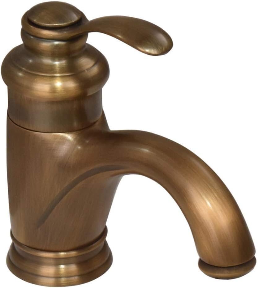 Grifo mezclador Artesanía antigua Todo el material de cobre Grifo para  lavabo Grifo para lavabo de mezcla fría y caliente de un solo orificio  Grifos para proceso de recubrimiento de múltiples capas