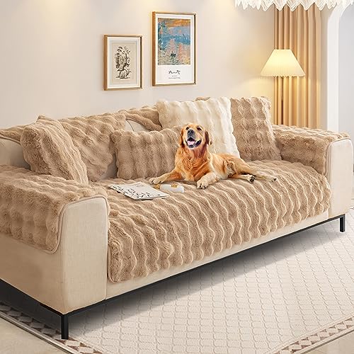 SHANNA Thick Rabbit Plush Sofa Cover 1 2 3 Seater