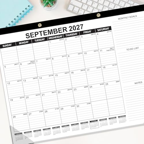 Image of GuassLee Large Desk Calendar 2026,22 inch x 17 inch Desktop Wall Calendar 19 Months Planner Runs from Jun. 2026 to Dec. 2027 with Julian Date To-do & Notes Monthly Goals for School Home Office
