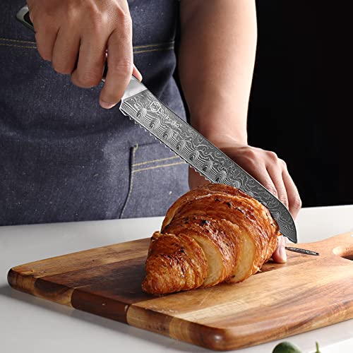 Sunnecko 20cm Brotmesser mit Wellenschliff – Ansicht 2