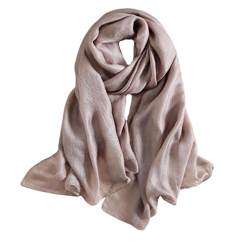 Lina & Lily Shimmer Sheen Scarf Shawl Wrap for Wedding Evening Dress Sheer Lightweight (Champagne)