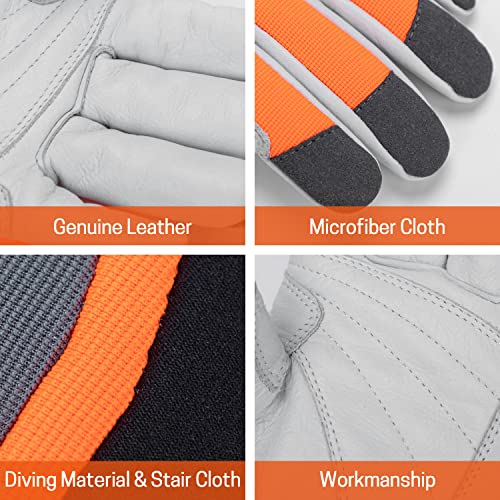 Yardmaris Chainsaw Gloves, Classic Anti-Cut Chainsaw Gloves, Leather Gloves, 12-Layers Of Protection On Left Hand Back Only #TOP3