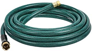 AmazonBasics Garden Tool Collection - Water Hose with Brass Coupling 25ft, 5/8'', 300psi