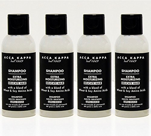 White Moss Shampoo Travel Bottles Set of 4 - These products are NOT made in Italy or by Acca Kappa.