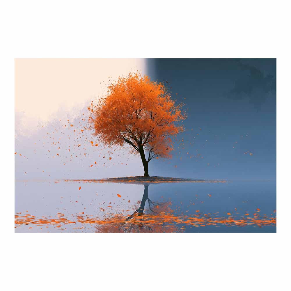 XENIOU Tree Of Life Golden autumn tree art prints, decorative paintings, for Living Room Bedroom Office Home Wall Decor.(Multicolor)-80x120cm Unframed