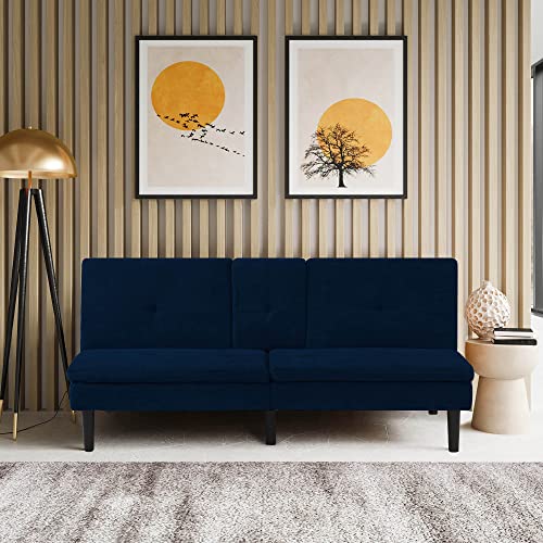 Lifestyle Solutions Parsons Convertible Sofa, Navy Blue #TOP5
