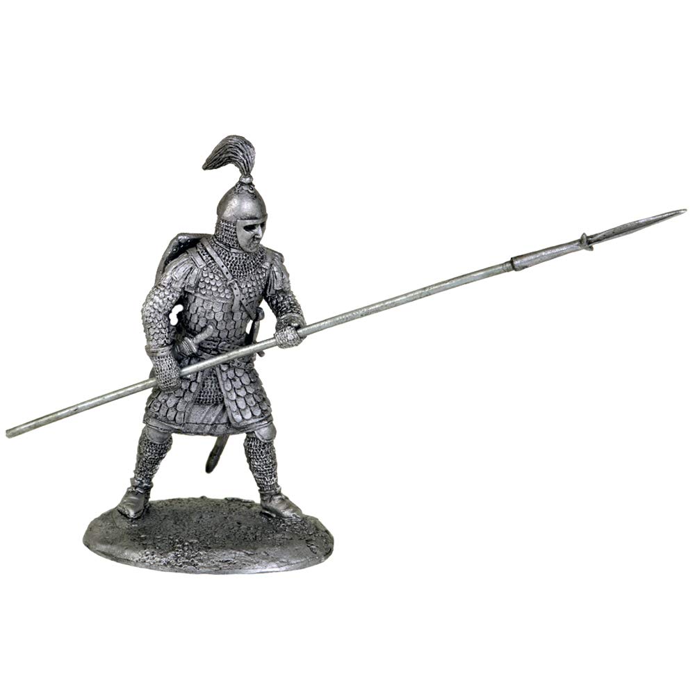 Amazon | 槍を持つロシアの騎士。金属の彫刻。コレクション54mm（1/32