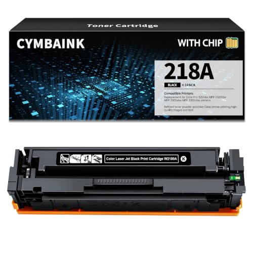 Image of with Chip 218A Toner Cartridge Replacement for HP 218A 218X Toner for Color Pro 3201dw; Color Pro MFP 3301cdw 3301fdw 3301sdw Printers (Black,1 Pack)