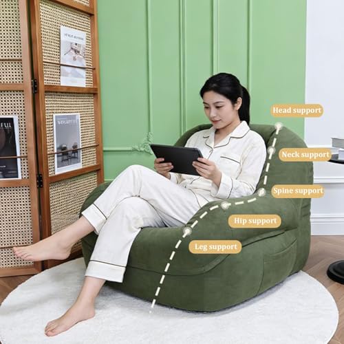 Sillón puff de alta resistencia para dormitorio y salón con funda lavable 5