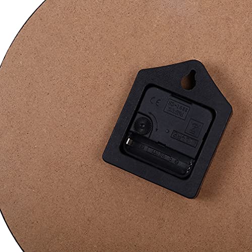Winomo Silent Wall Clock Rustic Wooden Wall Clock Round Wall Clock Hanging Wall Clock Retro Hanging Clock Wall Clock Decor For Bedroom Living Room Without Battery Home Decor #TOP2