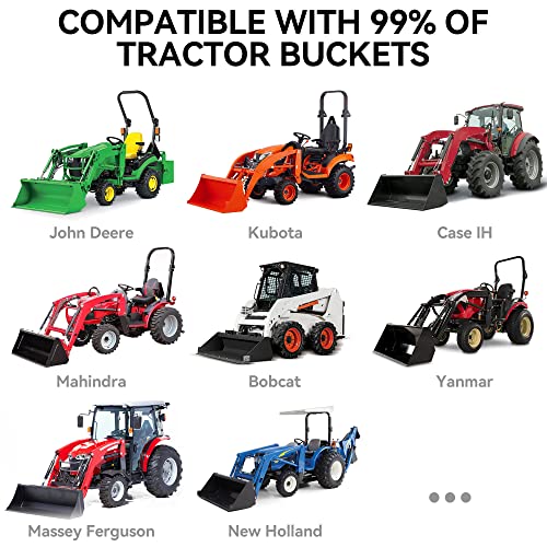 Image of YINTATECH 43 inch 2000lbs Clamp on Pallet Forks Heavy-Duty Tractor Forks Compatible Tractor Bucket Forks for Tractor Attachments, Skid Steer, Loader Bucket