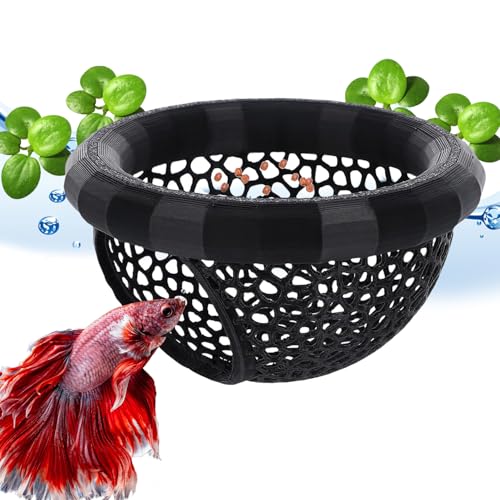 Image of Floating Betta Hammock and Feeding Ring, Aquarium Beta Hideout, Cave, Bed