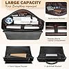 RAINSMORE Messenger Bag Leather Laptop Bag 17.3 Inch Vintage Briefcase for Men Waterproof Satchel Shoulder Bag for Work Office Business College Black #2