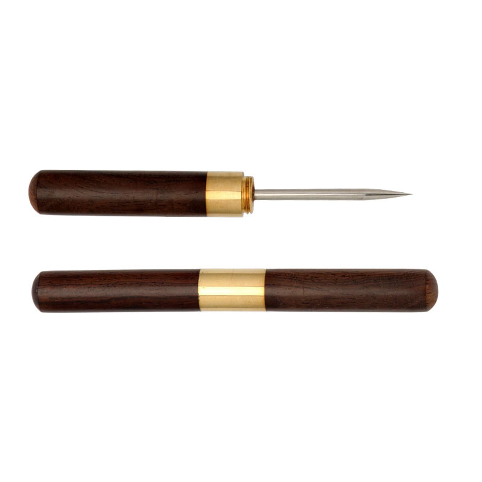 Tsophreniq Craft Punching Awl Tool Leather Hole Punching Awl with Wood Handle for Leather Working and Fabric Stitching Wood Handle