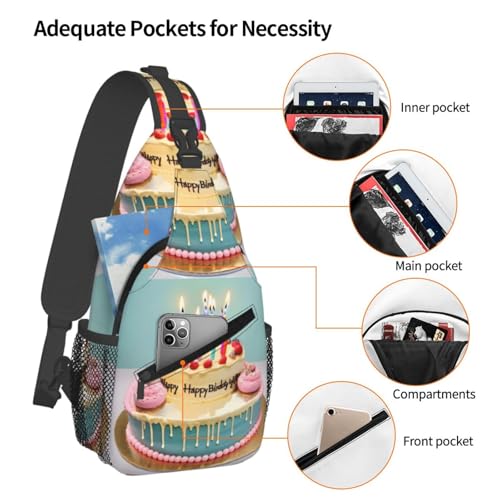 Mochila cruzada Happy Birthday para senderismo y viajes miniatura 4