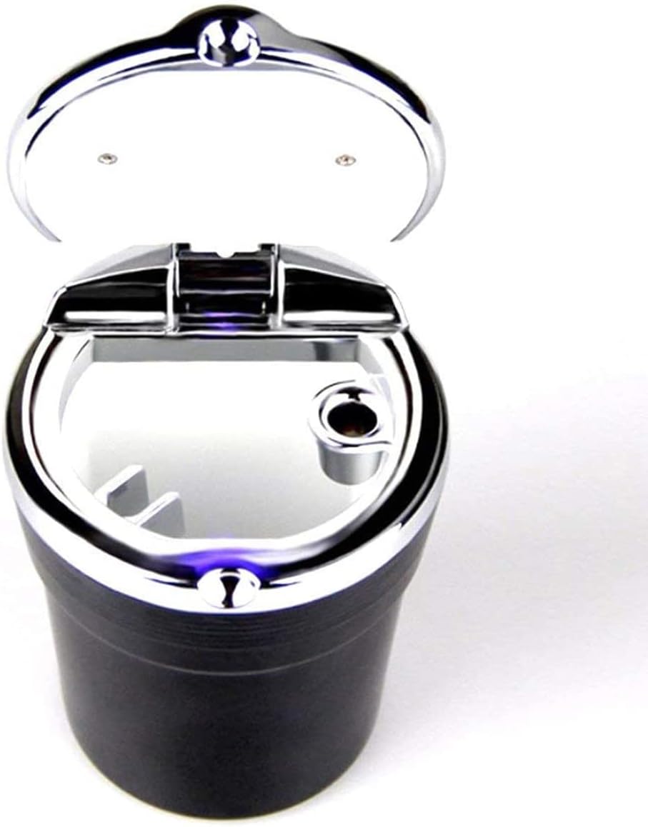 Ashtray with Lid,Portable Car Ashtray Cylinder Auto Smokeless Stand Holder Cigarette Ashtray,B
