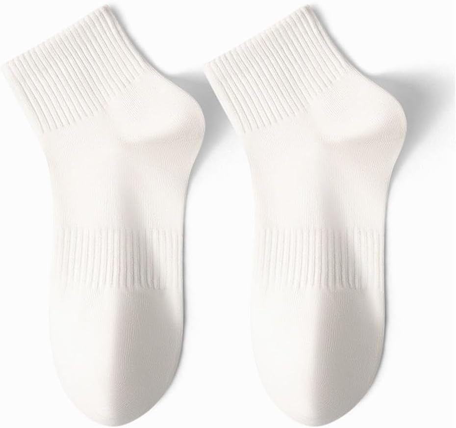 Socks for Men's Mid Length, Sports Sweat Absorbing Long Screw Mouth Short Cotton