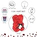 Vignor Rose Bear Teddy Bear Artificial Flowers Forever Gift Box Set for Her Girlfriend Women Wife Anniversary Christmas Valentines Birthday Mothers Day (Red Bear)