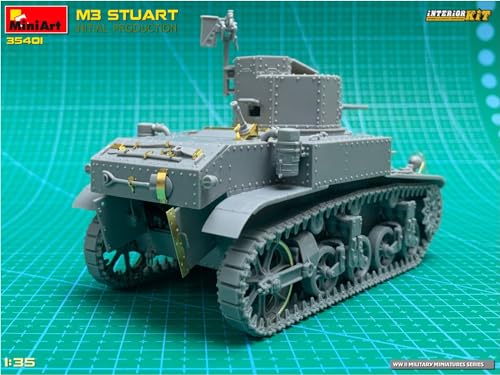 Miniart 1:35 - M3 Stuart Initial Prod, Interior Kit, Molded Color, Klein (ca. 10-15 cm) - Image 3