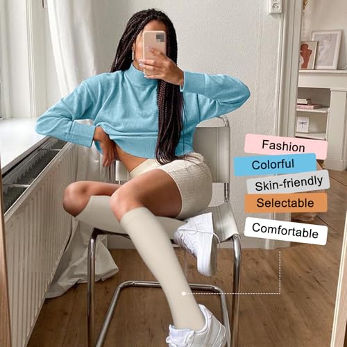 Image of Iseasoo 4 Pairs Compression Socks for Women Circulation-Best Support for Nurses,Running,Athletic,Travel