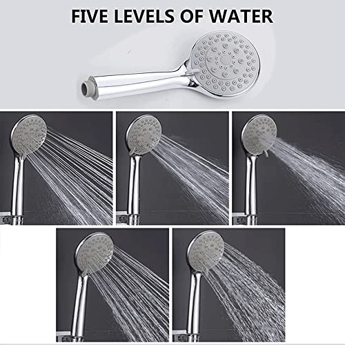 Cabezal de Ducha Manual Beyori para Baño, Alta Presión, 5 Ajustes, Redondo, Montaje en Pared miniatura 4