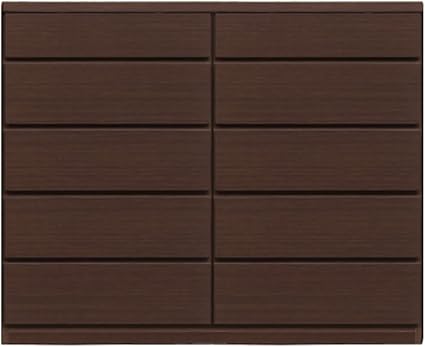 Amazon Co Jp アルファタカバ ママも喜ぶ奥行30cm狭い場所で活躍するランドリー収納 薄型チェストシリーズ 奥行30薄型チェスト1cm幅5段ブラウン ホーム キッチン