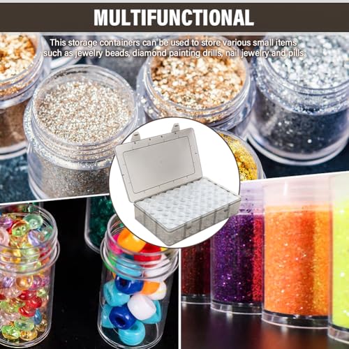 Image of 60 Slots Seed Storage Organizer with Label Stickers and Tweezers, Seed Organizer Storage Box, Portable Bead Storage, Seed Container Storage Use for Flower Seeds, Vegetable Seeds