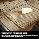 PantsSaver 3D Mats de plancher de voiture tout temps - Liners en caoutchouc imperméables trimmables Protection toute saison pour voiture, camion, SUV, Minivan - Convient Honda, Ford, Toyota, Nissan, Hyundai, Jeep & Plus 4 PC Prêt, Tan