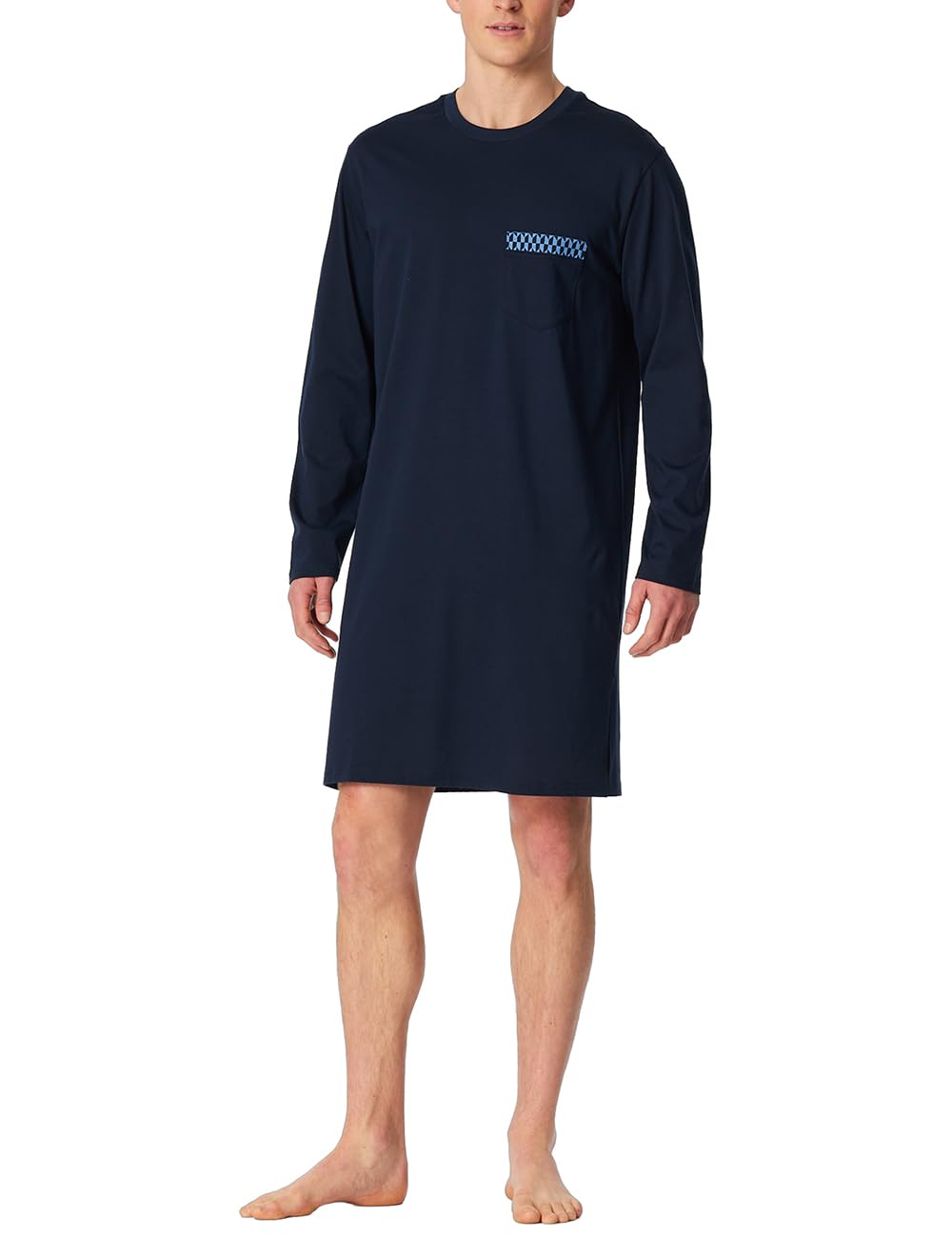 Schiesser Herren Nachthemd Bigshirt Langarm Single-Jersey - Comfort Nightwear