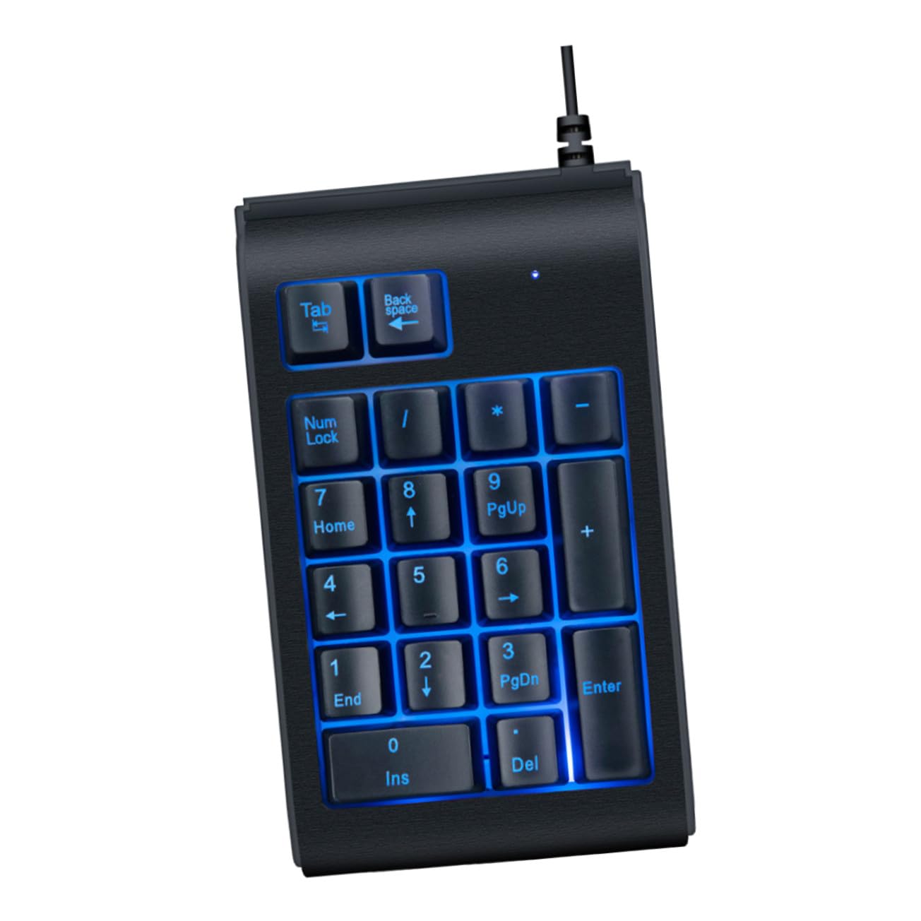 Gatuida Clavier Numérique Mini USB Filé avec Rétroéclairage Mécaniques Couleurs Compatible PC et Portableidoses Main Por