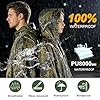 Mture Camouflage Regen Poncho, 3-in-1-Multifunktional Regenmantel Wasserdichter Regenjacken, Wiederverwendbar Camouflage Regenjacken Regencape, Regencape mit Kapuze für Fahrrad, Wandern und Camping #2