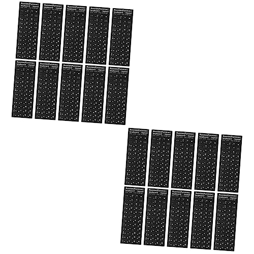 2 Set Di Comodi Adesivi Per Tastiera Tailandese Universali Di Ricambio Neri Con Lettere Bianche Facili Da Rimuovere Accessori Per Computer Per Lingue 10 Pezzix2