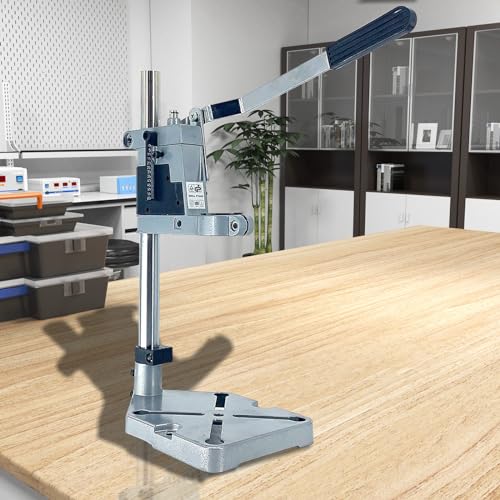 NICCOO Drill Press Stand For Hand Drill, Adjustable Bench Clamp Drill Press Floor Stand Workbench Repair Tool for Drilling Collet Workshop,Single Hole Aluminum base (for Small Jobs) - Image 4