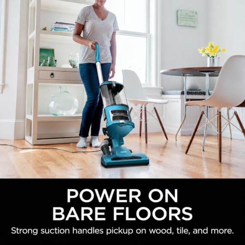 Image of Shark NV380 Navigator Lift-Away Deluxe Upright Vacuum with Large Dust Cup Capacity, Swivel Steering, Upholstery Tool & Crevice Tool, Teal (Renewed)