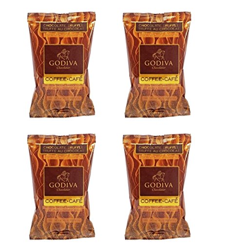 Godiva Chocolatier Chocolate Flavored Coffee, Pack of 4 (8 ounces)