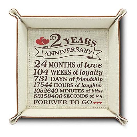 Bella Busta- 2 Years Anniversary-Traditional Cotton Gift for 2 Years Anniversary-Print Cotton Tray Valet (Cotton Tray) Cover