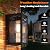 Outdoor Wall Light Fixtures, Exterior Waterproof Lanterns, Black Porch Lights with Glass Shade, Sconces Wall Mount Lighting with E26 Socket, Anti-Rust Wall Lamps for Patio Front Door Entryway, 2-Pack